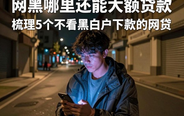 网黑哪里还能大额贷款，梳理5个不看黑白户下款的网贷
