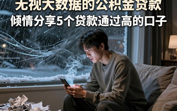 无视大数据的公积金贷款，倾情分享5个贷款通过高的口子