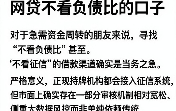 网贷不看负债比的口子，细致阐述5个不看征信小额借钱的app