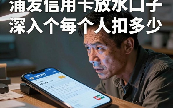 浦发信用卡放水口子,深入剖析五个每个人扣多少?