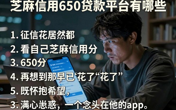 芝麻信用650贷款平台有哪些,条列五个征信花居然都下款的app