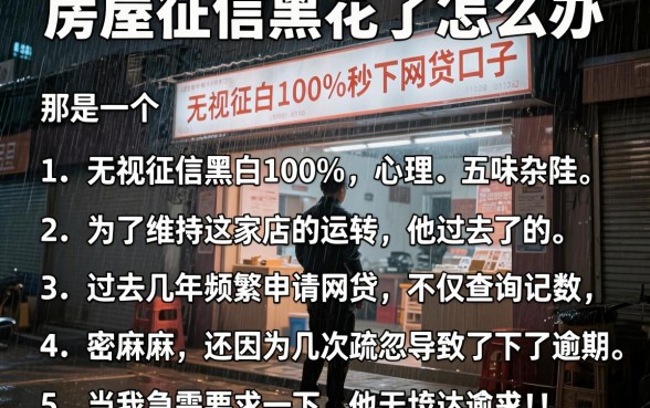 房屋征信黑花了怎么办,罗列五个无视征信黑白100%秒下网贷口子