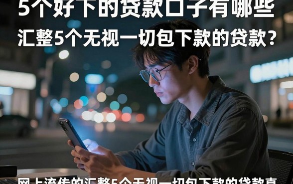 5个好下的贷款口子有哪些，汇整5个无视一切包下款的贷款