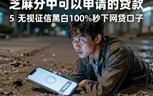 芝麻分中可以申请的贷款,梳理5个无视征信黑白100%秒下网贷口子