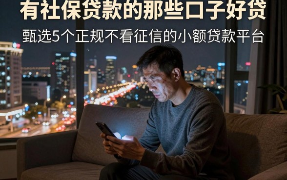 有社保贷款的那些口子好贷，甄选5个正规不看征信的小额贷款平台