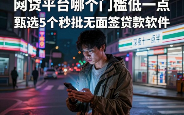 网贷平台哪个门槛低一点，甄选5个秒批无面签贷款软件