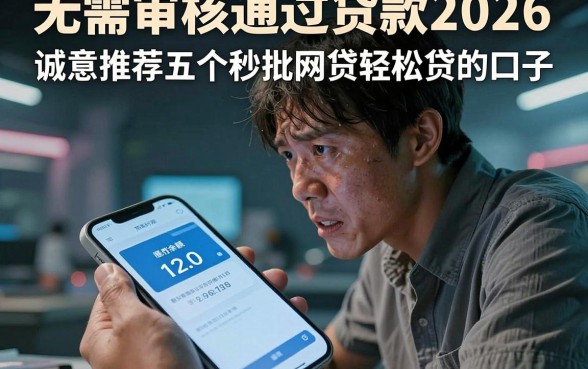 无需审核通过贷款2026,诚意推荐五个秒批网贷轻松贷的口子