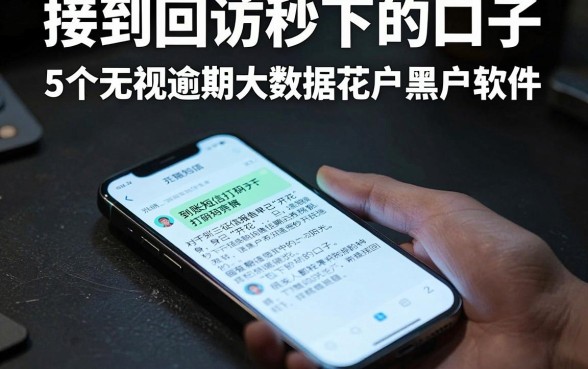 接到回访秒下的口子,揭秘5个无视逾期大数据花户黑户软件