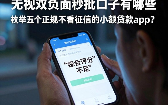 无视双负面秒批口子有哪些,枚举五个正规不看征信的小额贷款app