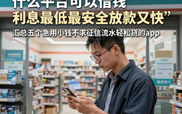 什么平台可以借钱利息最低最安全放款又快,汇总五个急用小钱不求征信流水轻松贷的app