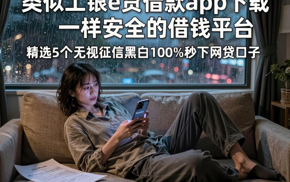 类似工银e贷借款app下载一样安全的借钱平台，精选5个无视征信黑白100%秒下网贷口子