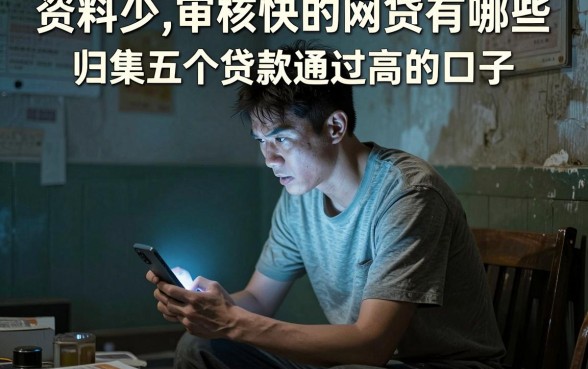 资料少,审核快的网贷有哪些,归集五个贷款通过高的口子