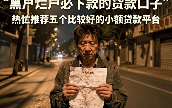 黑户烂户必下款的贷款口子，热忱推荐五个比较好的小额贷款平台