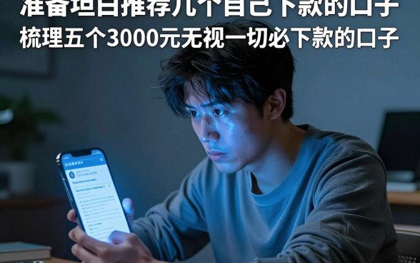 准备坦白推荐几个自己下款的口子,梳理五个3000元无视一切必下款的口子