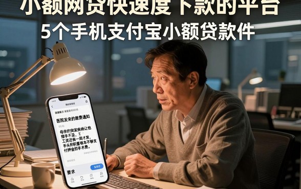 小额网贷快速度下款的平台,筛选5个手机支付宝小额贷款的软件