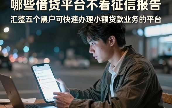 哪些借贷平台不看征信报告,汇整五个黑户可快速办理小额贷款业务的平台