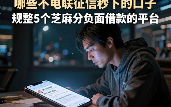 哪些不电联征信秒下的口子，规整5个芝麻分负面借款的平台