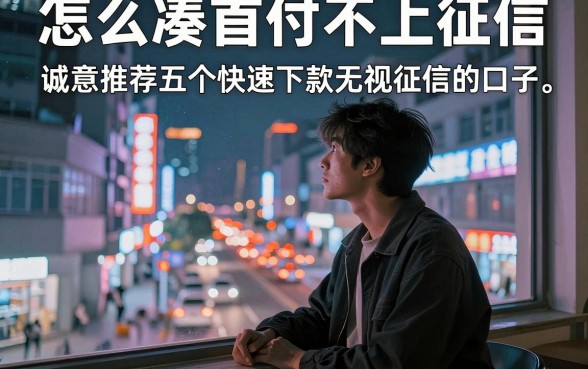 怎么凑首付不上征信，诚意推荐五个快速下款无视征信的口子