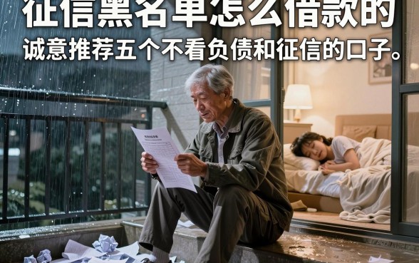 征信黑名单怎么借款的，诚意推荐五个不看负债和征信的口子