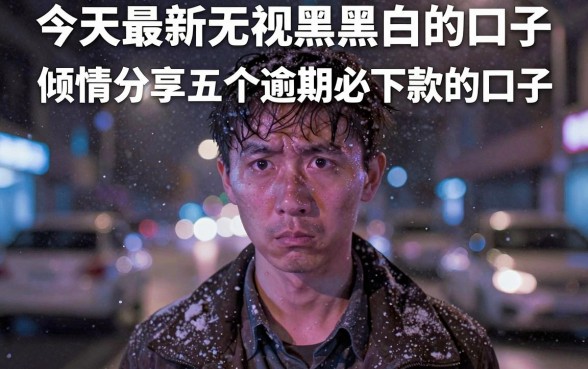 今天最新无视黑白的口子,倾情分享五个逾期必下款的口子