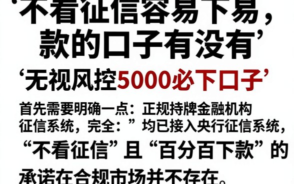 不看征信容易下款的口子有没有,规整5个无视风控5000必下口子