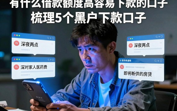 有什么借款额度高容易下款的口子,梳理5个黑户下款口子