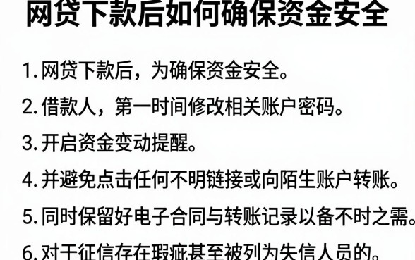 网贷下款后如何确保资金安全,条列五个失信人员可以借钱的网贷口子