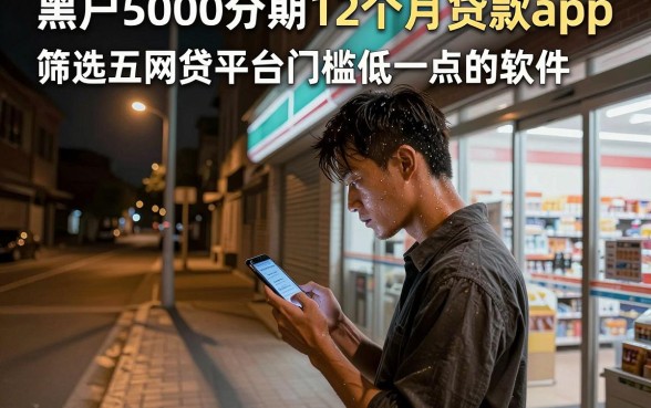 黑户5000分期12个月贷款app，筛选五个网贷平台门槛低一点的软件