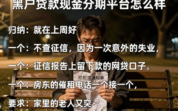 黑户贷款现金分期平台怎么样，归纳五个不查征信好下款的网贷口子