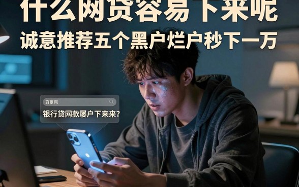 什么网贷容易下来呢，诚意推荐五个黑户烂户秒下一万