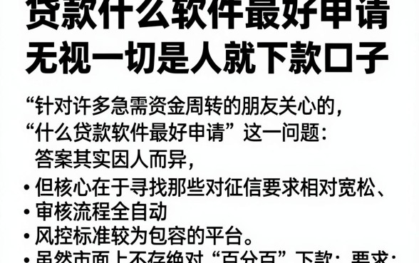 贷款什么软件最好申请，归纳五个无视一切是人就下款口子