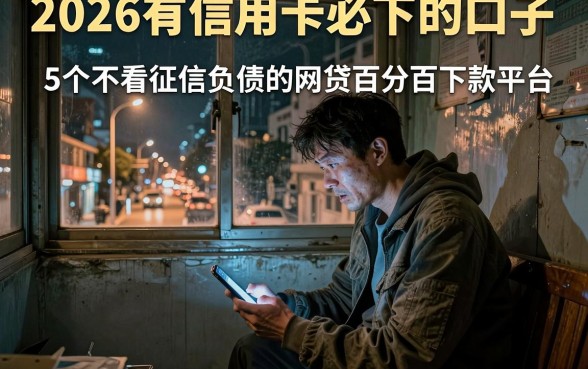 2026有信用卡必下的口子，胪列5个不看征信负债的网贷百分百下款平台