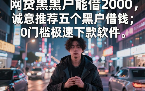 网贷黑黑户能借2000，诚意推荐五个黑户借钱0门槛极速下款软件