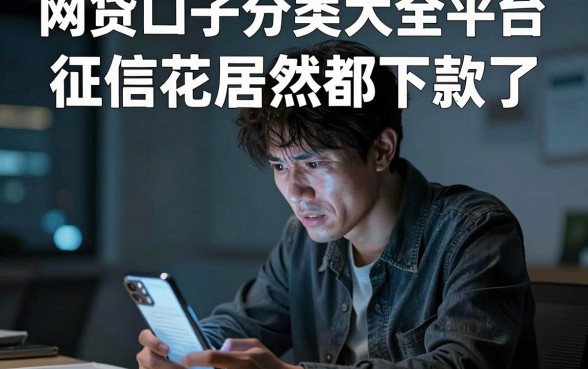 网贷口子分类大全平台,罗列五个征信花居然都下款了的软件