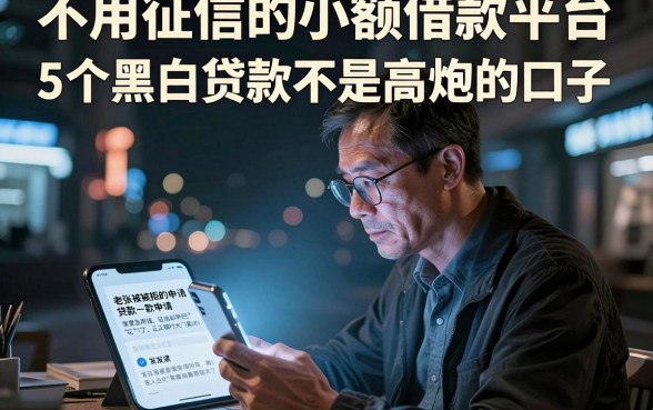 不用征信的小额借款平台,细致阐述5个黑白贷款不是高炮的口子