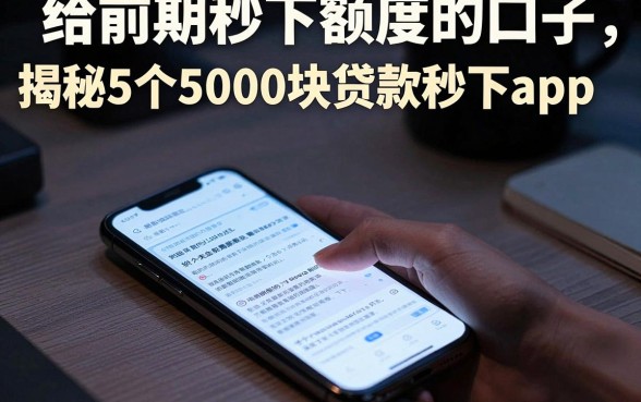 给前期秒下额度的口子，揭秘5个5000块贷款秒下app