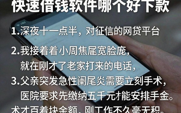 快速借钱软件哪个好下款,整理5个对征信宽松的网贷平台