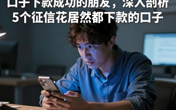 口子下款成功的朋友,深入剖析5个征信花居然都下款的口子