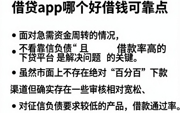 借贷app哪个好借钱可靠点,详细阐述五个不看征信负债的网贷百分百下款平台