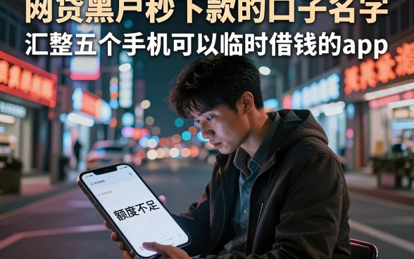 网贷黑户秒下款的口子名字，汇整五个手机可以临时借钱的app