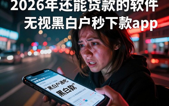 2026年还能贷款的软件，概括五个无视黑白户秒下款app
