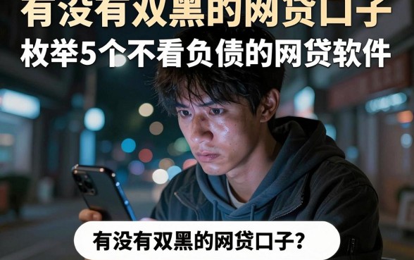 有没有双黑的网贷口子,枚举5个不看负债的网贷软件