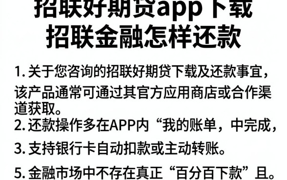 招联好期贷app下载招联金融怎样还款,详尽说明5个无视黑户百分百下款app