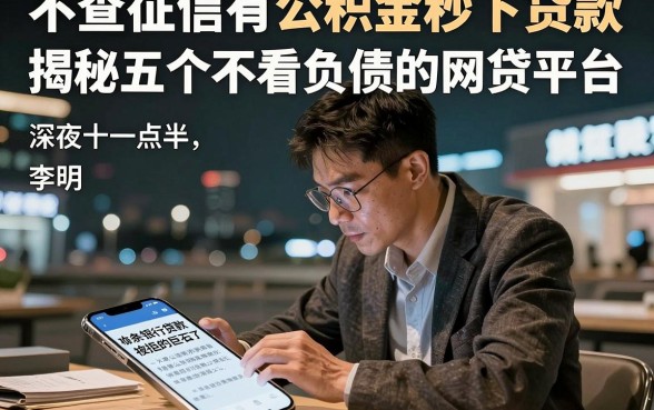 不查征信有公积金秒下贷款,揭秘五个不看负债的网贷平台