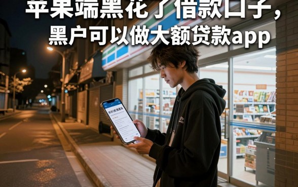 苹果端黑花了借款口子,概括5个黑户可以做大额贷款app