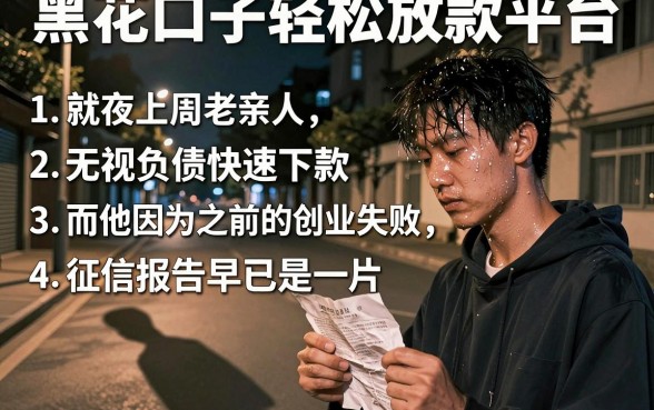 黑花口子轻松放款平台，罗列五个无视负债快速下款长期网贷的平台