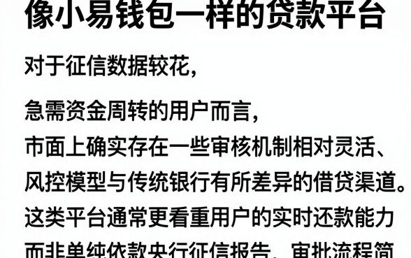 像小易钱包一样的贷款平台,细致阐述5个征信花了可以借钱的网贷软件
