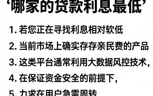 哪家的贷款利息最低,罗列5个审贷口子审核加快的软件