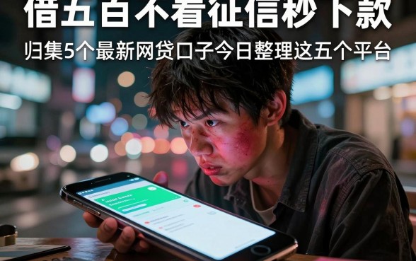 借五百不看征信秒下款,归集5个最新网贷口子今日整理这五个平台
