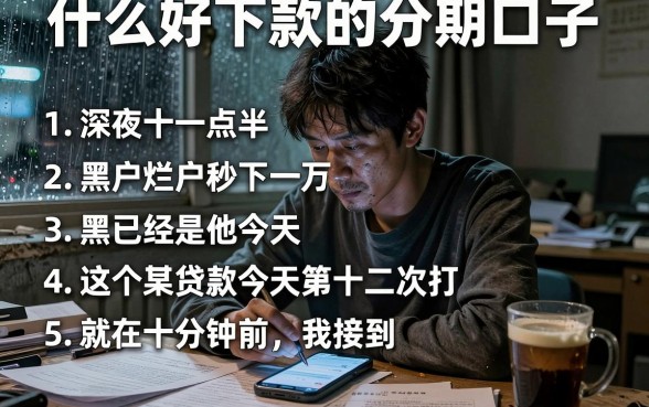 什么好下款的分期口子,条列5个黑户烂户秒下一万